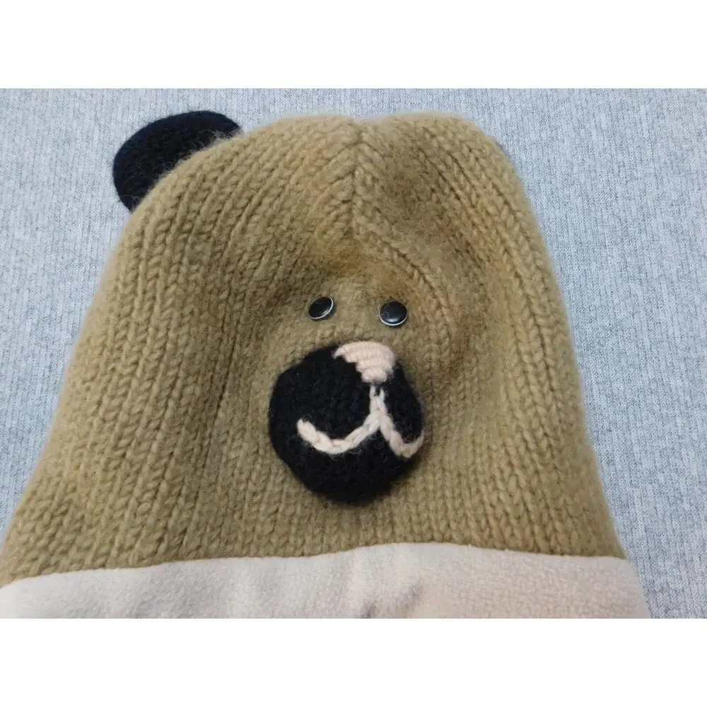 Rising International Baby One Size Knitted Wool Bear Hat
